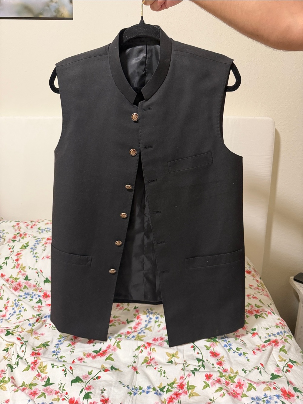 Classic Black vest for Indian/Pakistani wedding